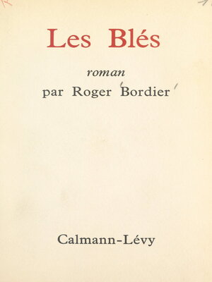 cover image of Les blés